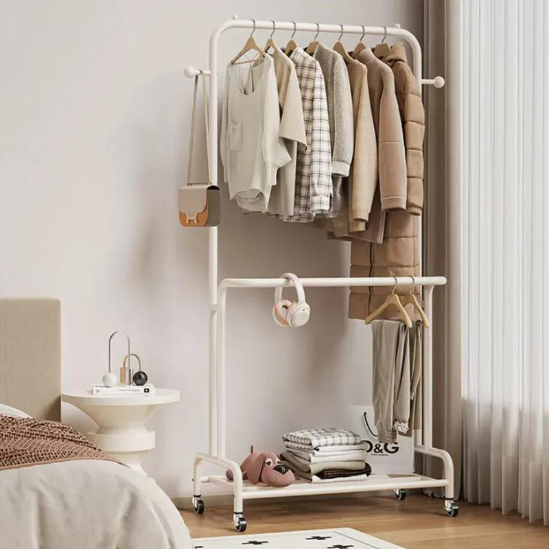 Jacket Modern Clothes Rack Storage Metal Shelving Hat Clothes Rack Wheel Mueble Recibidor De Entrada Furniture Living Room