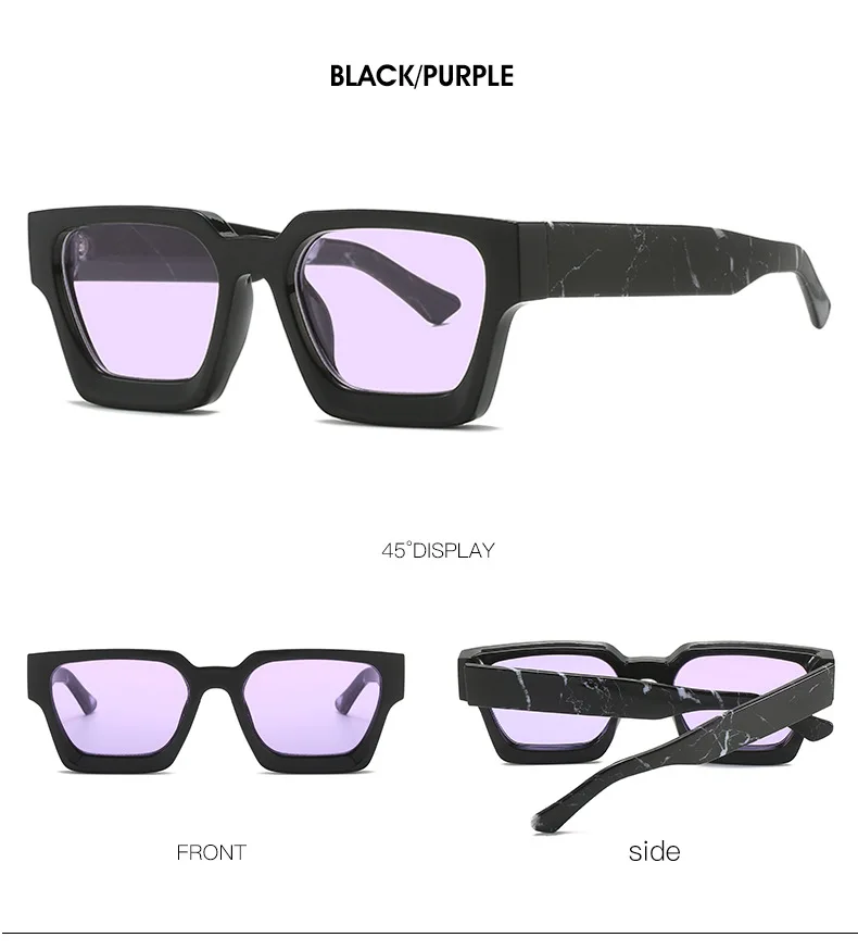 56010 Retro Quadratische Punk Sonnenbrille Frauen Männer Unisex Driving Shades Vintage Sonnenbrille Uv400 Gafas De Sol – Detail 12