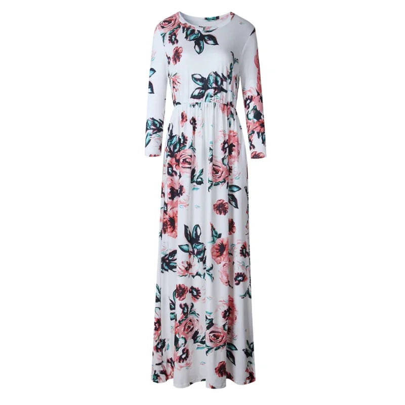 Summer Maxi Dress Women 2024 Pink Floral Print Boho Beach Dress Ladies Evening Party Long Dress Sundress Vestidos de festa 3XL