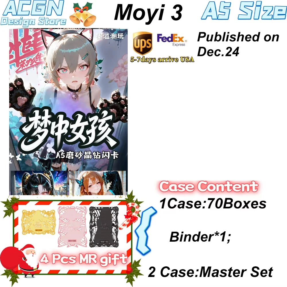 

2025 Wholesale Moyi New Product Dream Girl A5 Acrylic Color Paper CCG TCG Hobbies Gifts