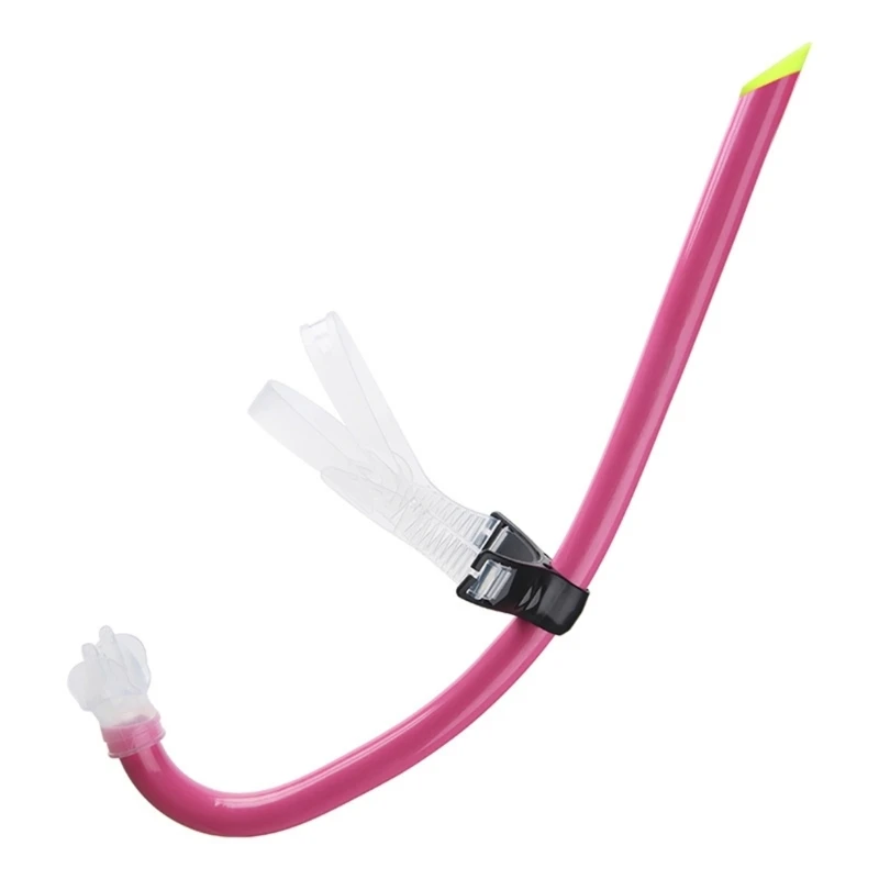 Training Headstrap Support Dry Top Snorkel Tube Comfortable Mouthpiece One-Way Purge Valves for Pool Open Water Swimming