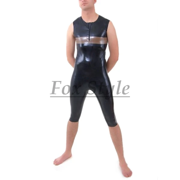 

male's latex breeches with latex top rubber latex sport sets