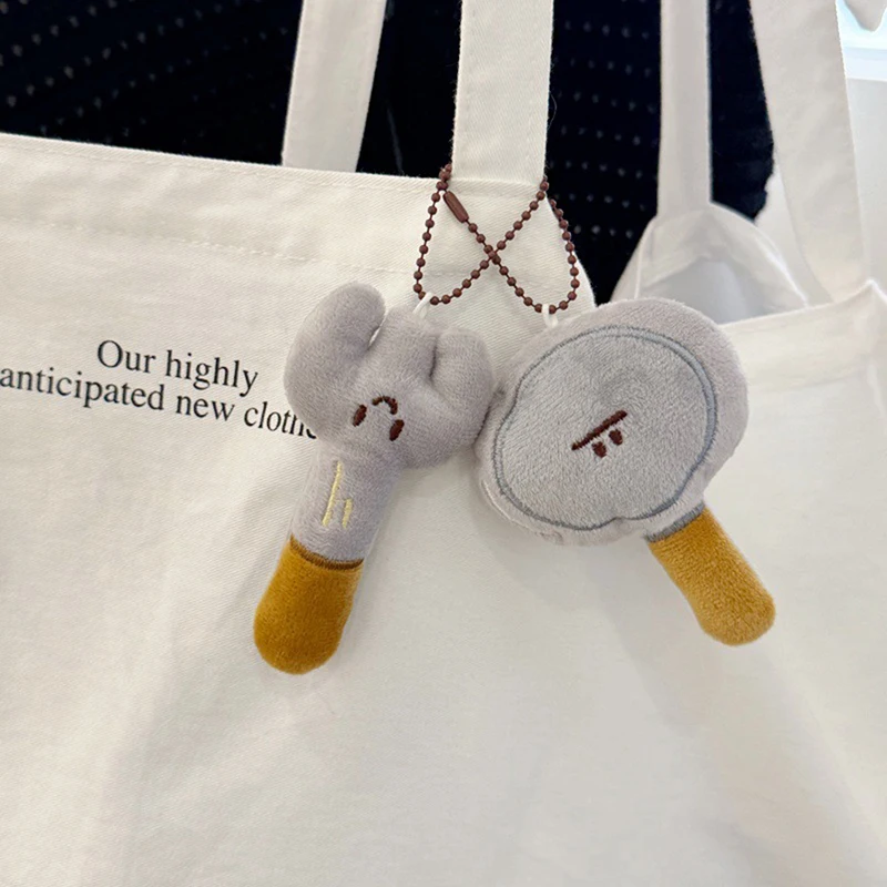 Porte-clés en peluche de pain de Simulation créative, beignet de nourriture, Bullhorn, poupée en peluche de dessin animé, pendentif, sac à dos, décoration cadeau