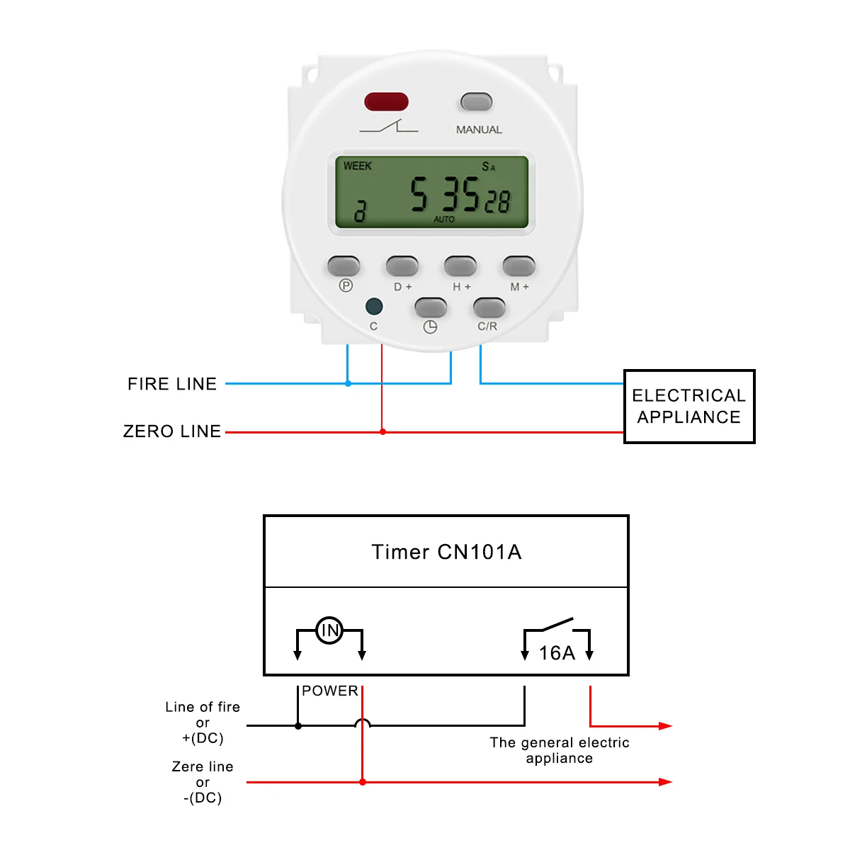 CN101A LCD time switch 12V 24V 110V 220V Time Relay Street Lamp Billboard Power Supply Timer With Waterproof Box