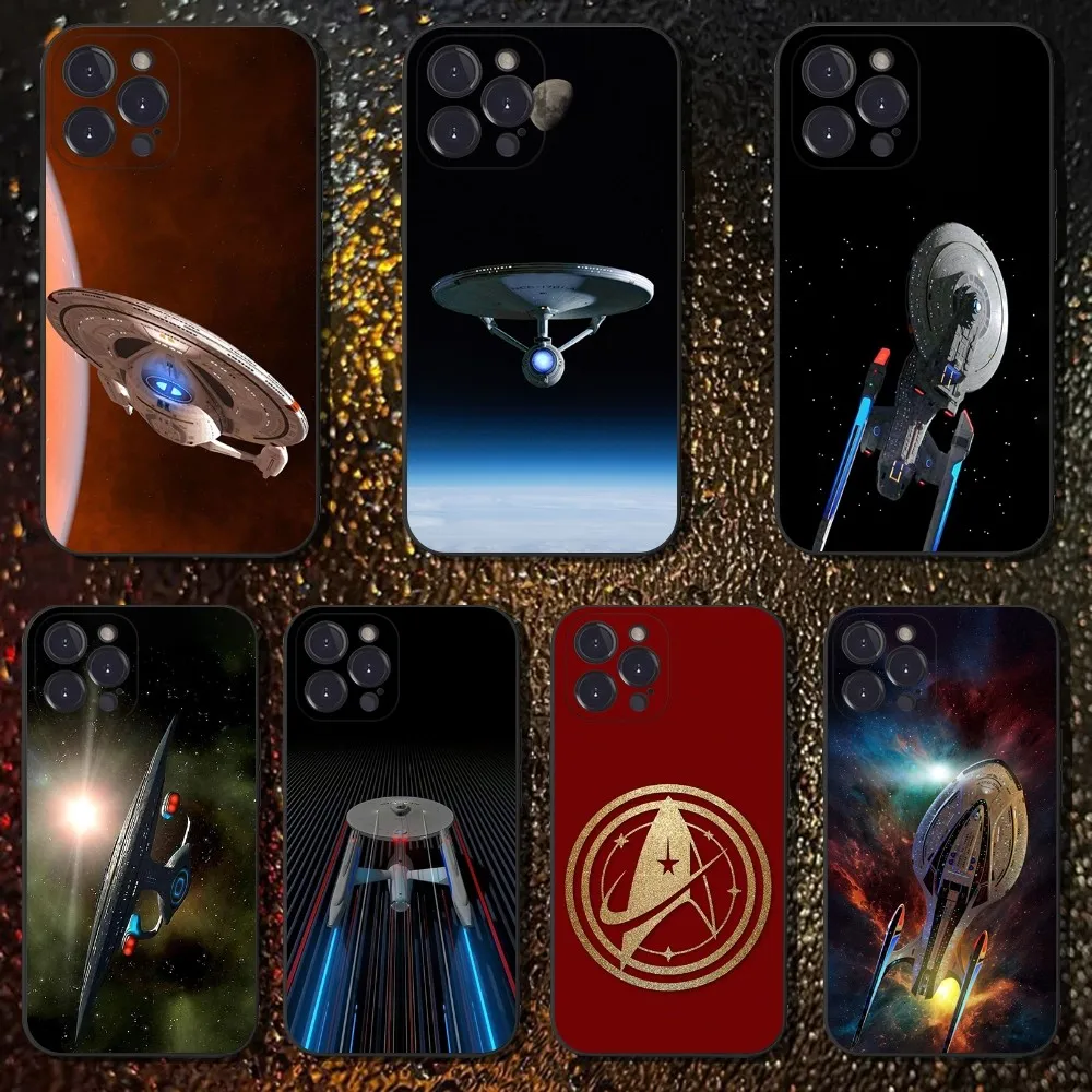

Star Trek S-Ships Phone Case For iPhone 16,15,14,13,12,11 Plus,Pro Max,XS,X,XR,SE,Mini,8,7,Soft Silicone Black Cover