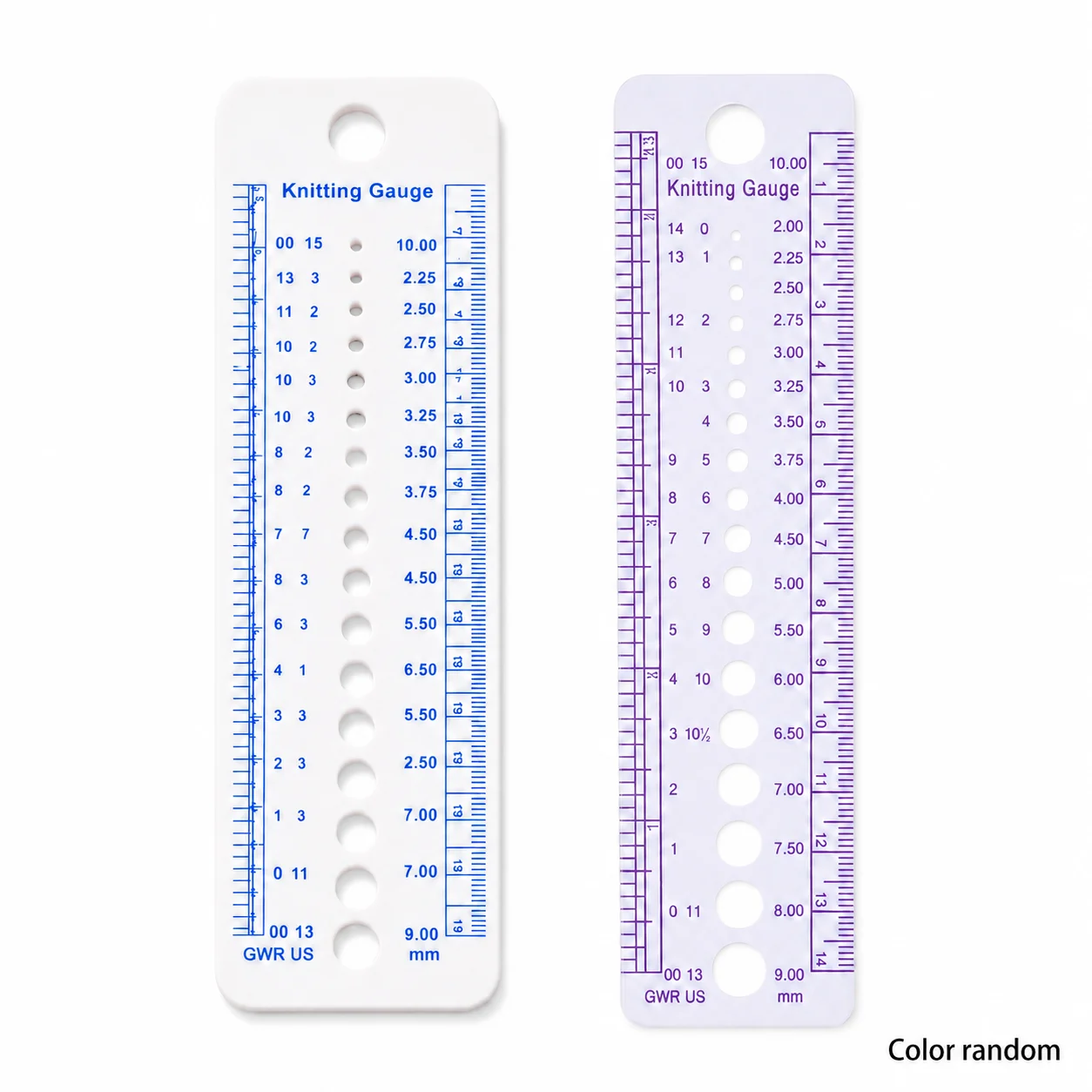 1-100Pcs Knitting Accessories Needle Gauge Inch Sewing Ruler Tool 1mm-10mm Size Measure Sewing Tools