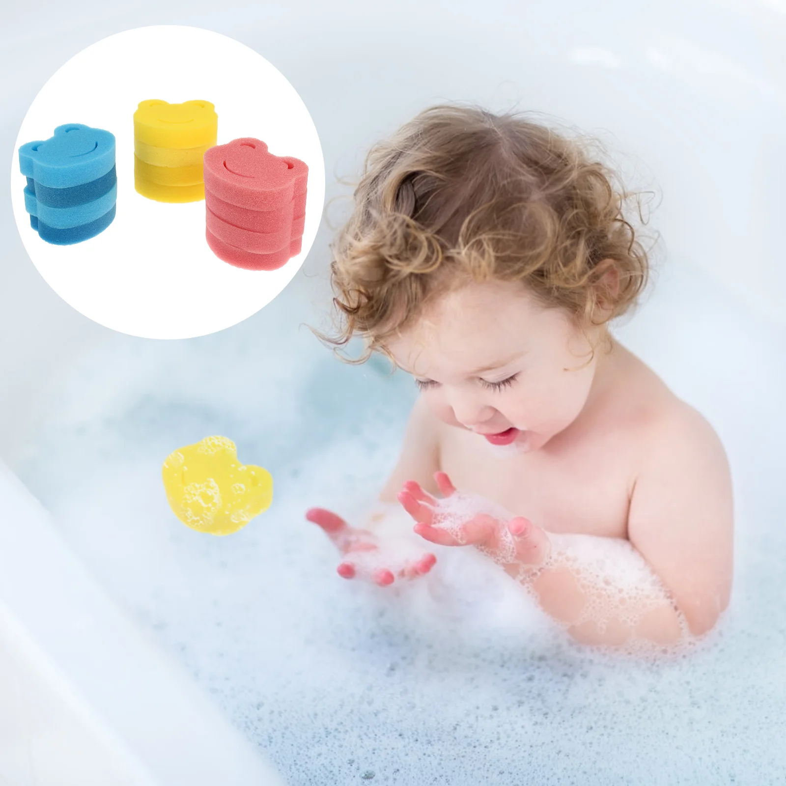 12 Pcs Bath Sponge Baby Supplies Take Kids Shower Infant for Cartoon Sponges Child