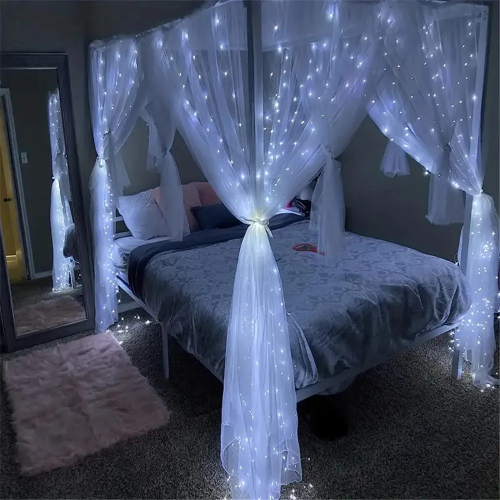 

Bedroom Party Holiday Light Christmas Decoration 3M 4M 6M 8 Mode Wedding Light LED USB Curtain Lights Fairy String Light Outdoor