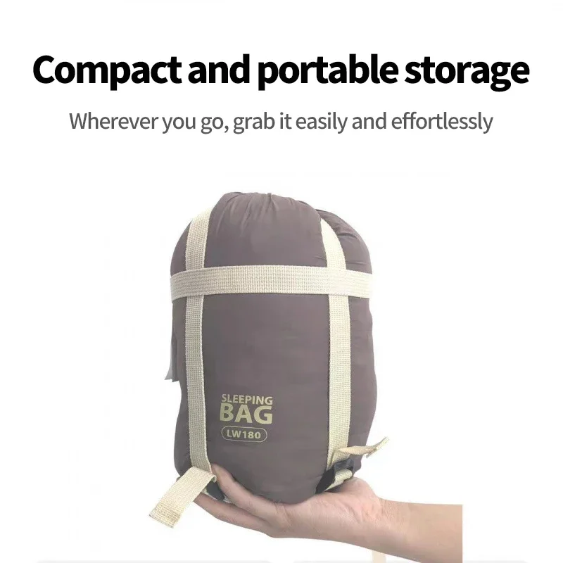 خفيفة الوزن المدمجة الكبار كيس النوم التخييم المشي لمسافات طويلة السفر قابل للغسل أسفل القطن العزل الأوساخ مقاومة المحمولة مقاوم للماء