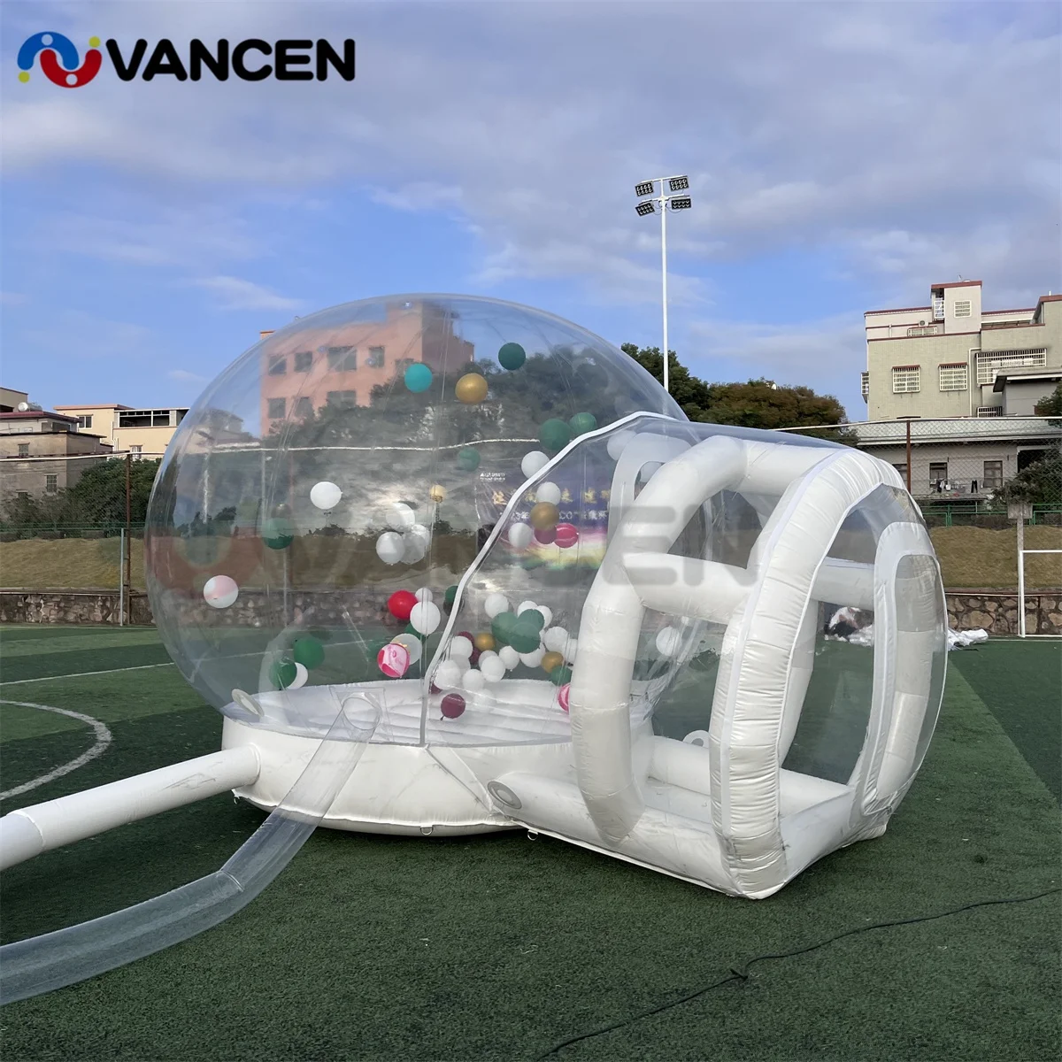 

clear Transparent Igloo Tent Inflatable Dome Bubble House with Bounce House for Balloons Flying Inside