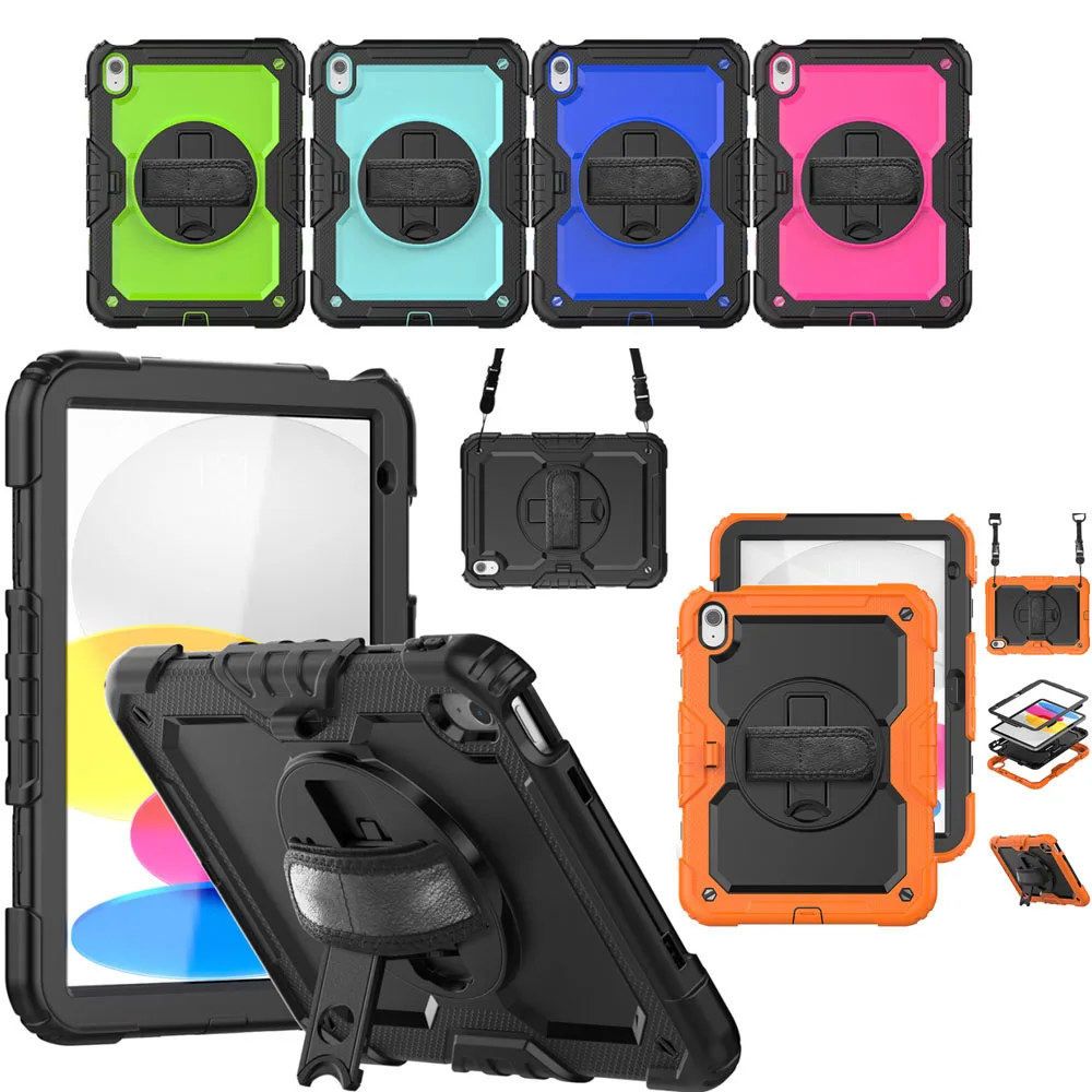Casing pelindung ponsel 9.7 10.2 10.9 inci, casing pelindung dengan tali bahu untuk ipad Mini 4 5 6 Air 3 4 5 11 13 Pro 9.7 10.5 11 12.9 13
