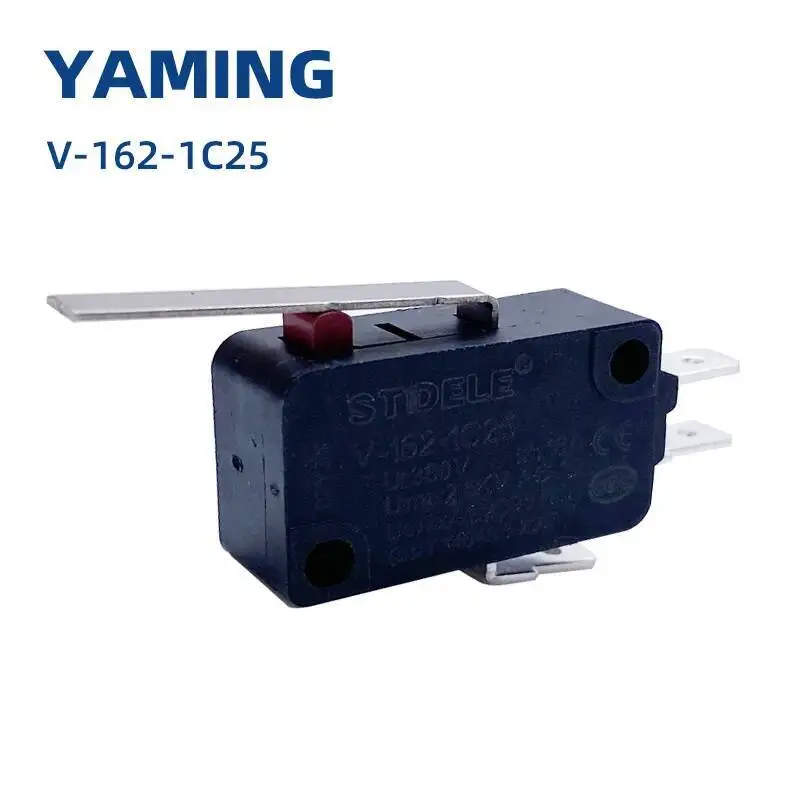 Mikroprzełącznik krańcowy Srebrny Styk Chwilowy Samoresetowanie Sterowanie ręczne V-16-1C25 V-161 162 163 164 165 166