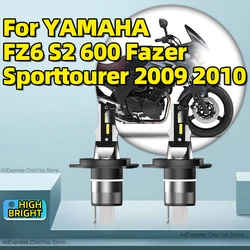 For YAMAHA FZ6 S2 600 Fazer Sporttourer 2009 2010 6000K Motorcycle LED Bulbs 120W H4 Wireless Headlight with CSP Chip