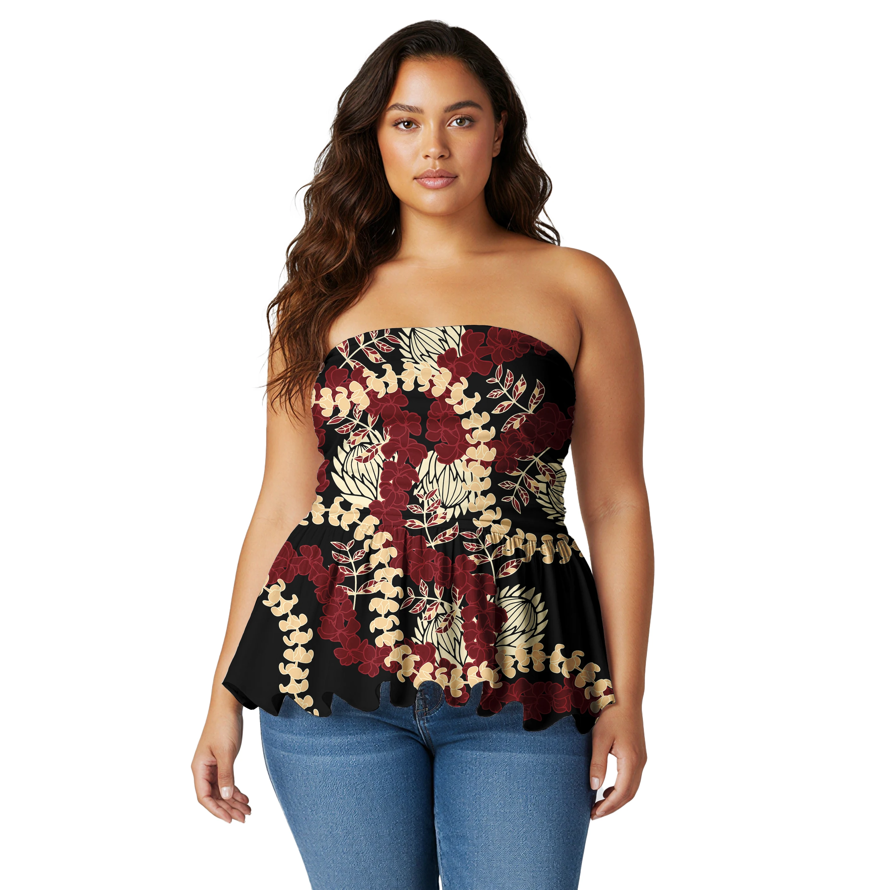 Высококачественные модные женские топы с островом, блузки, гавайский дизайн, тонкие красивые блузки с индивидуальным узором, блузки Mokihana Lei Craft