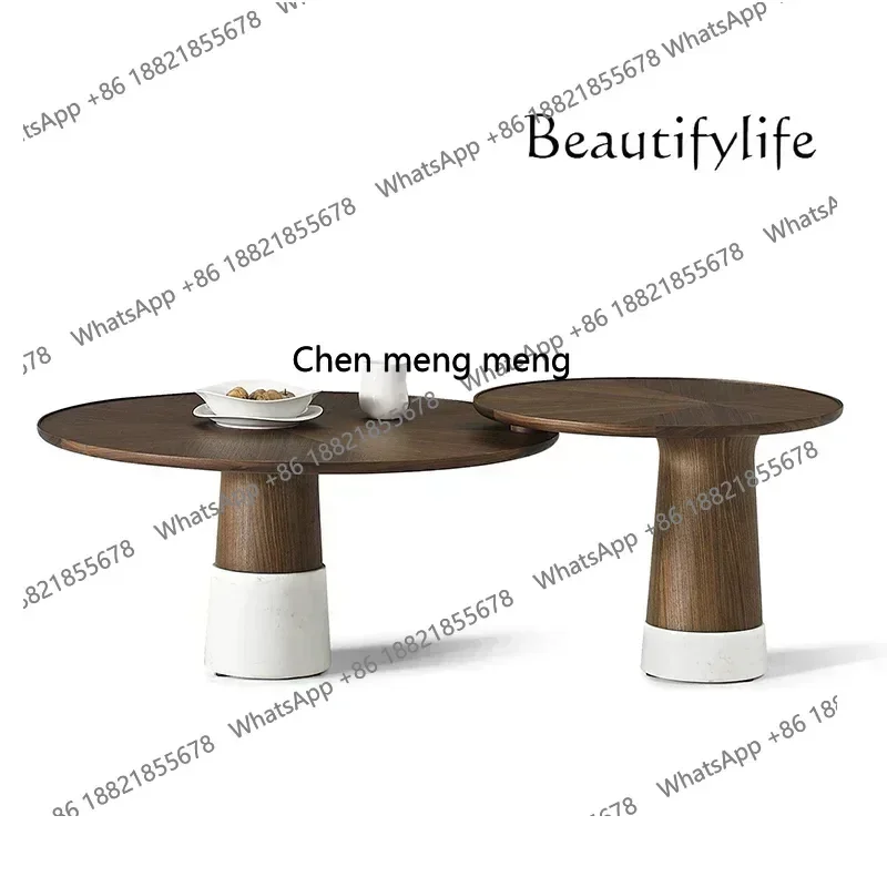 X Tea Table Silk Style North American Imported Black Walnut Solid Wood Tea Table Living Room Tea Table Italian StyleA