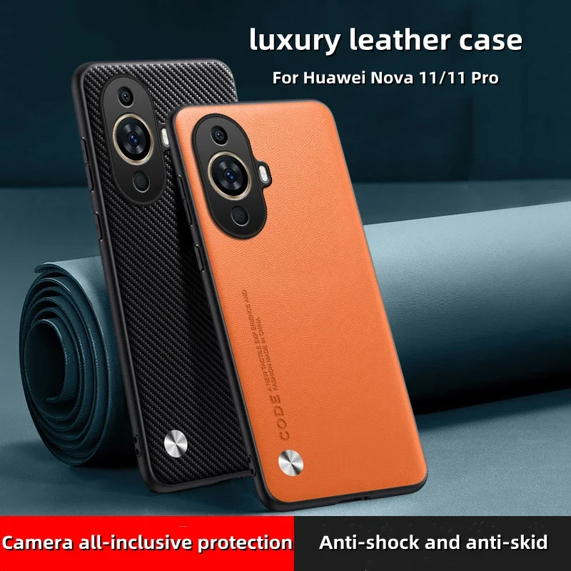 Case For Huawei Nova 11 Pro Cover Luxury PU Leather Shockproof Anti-slip Phone Case For Huawei Nova 11 11Pro Thin Bumper Coque