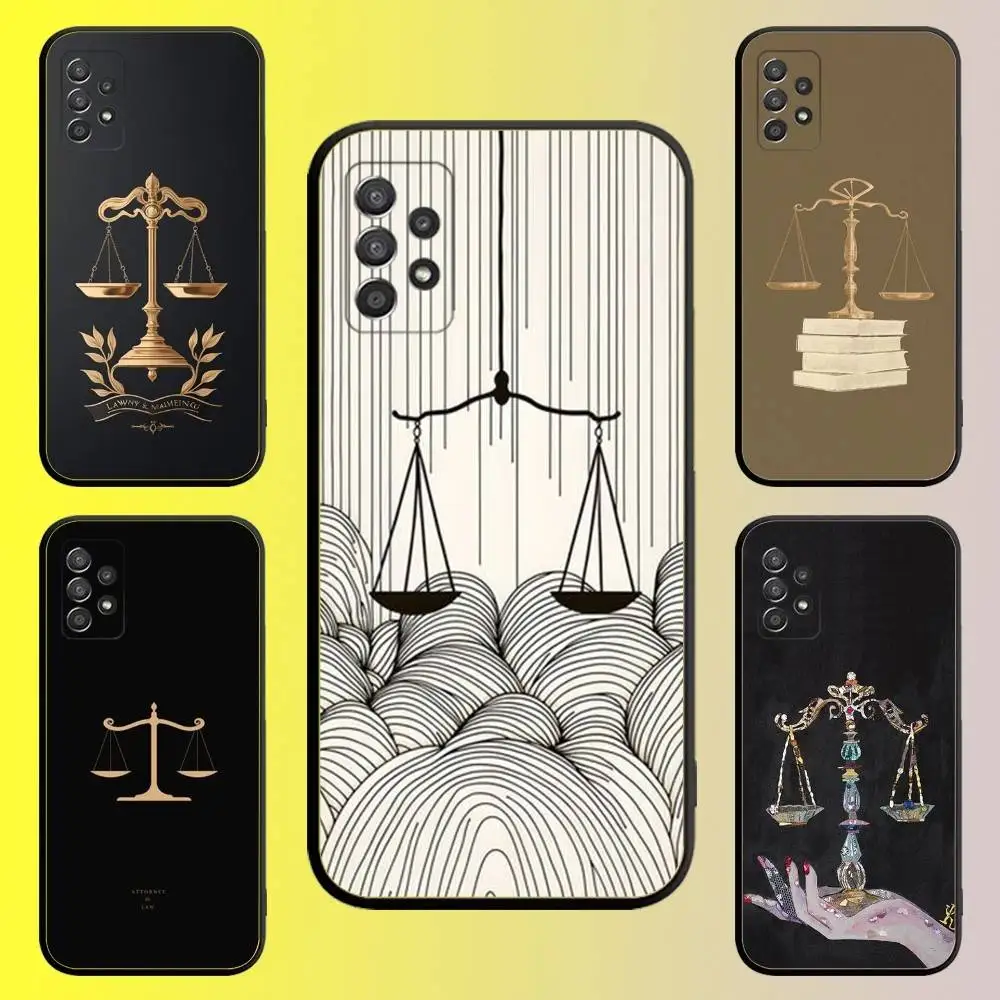 Law Judge Justice avocat coque de téléphone pour Samsung Galaxy A 91,80,73,72,71,53,52,51,22, Note, 5G couverture noire souple antichoc