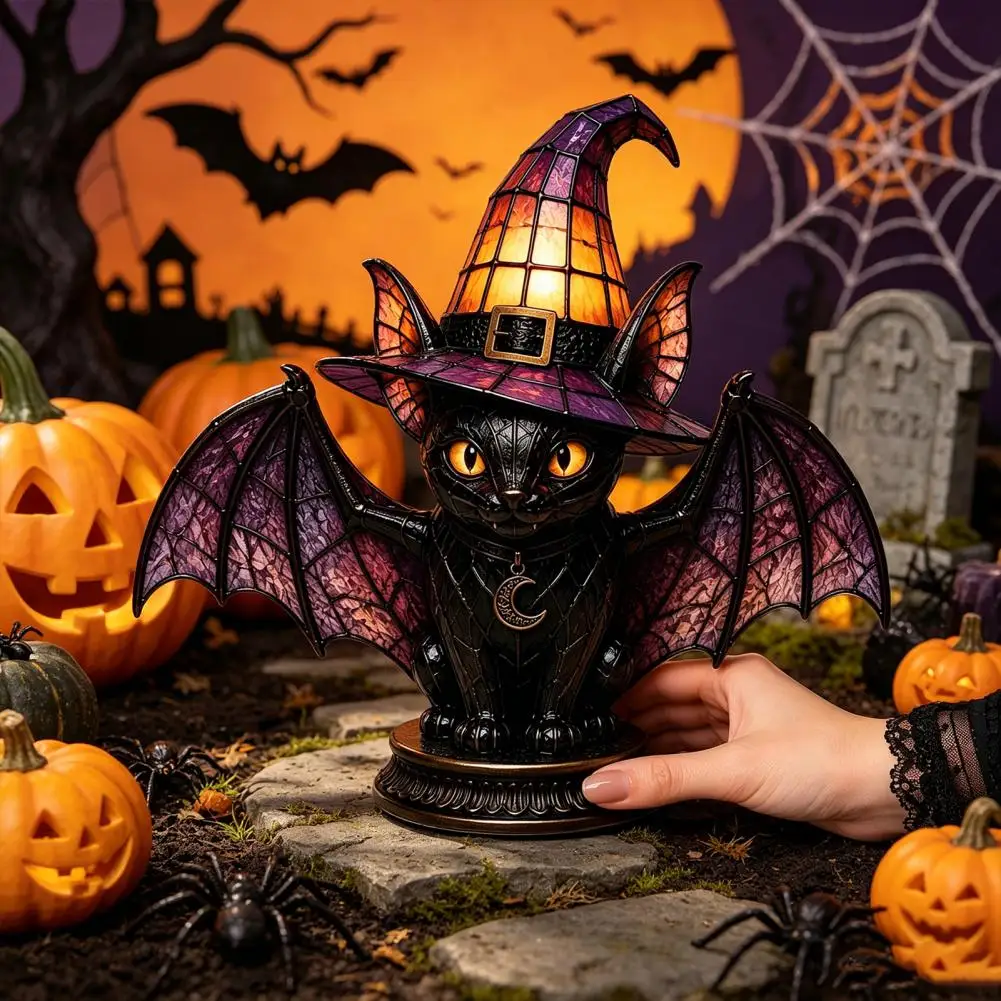 1pcs Halloween Witch Owl Bat Ghost Skeleton Candle Figurine Home Decor Miniature Fairy Garden Decoration Accessories Home Decor