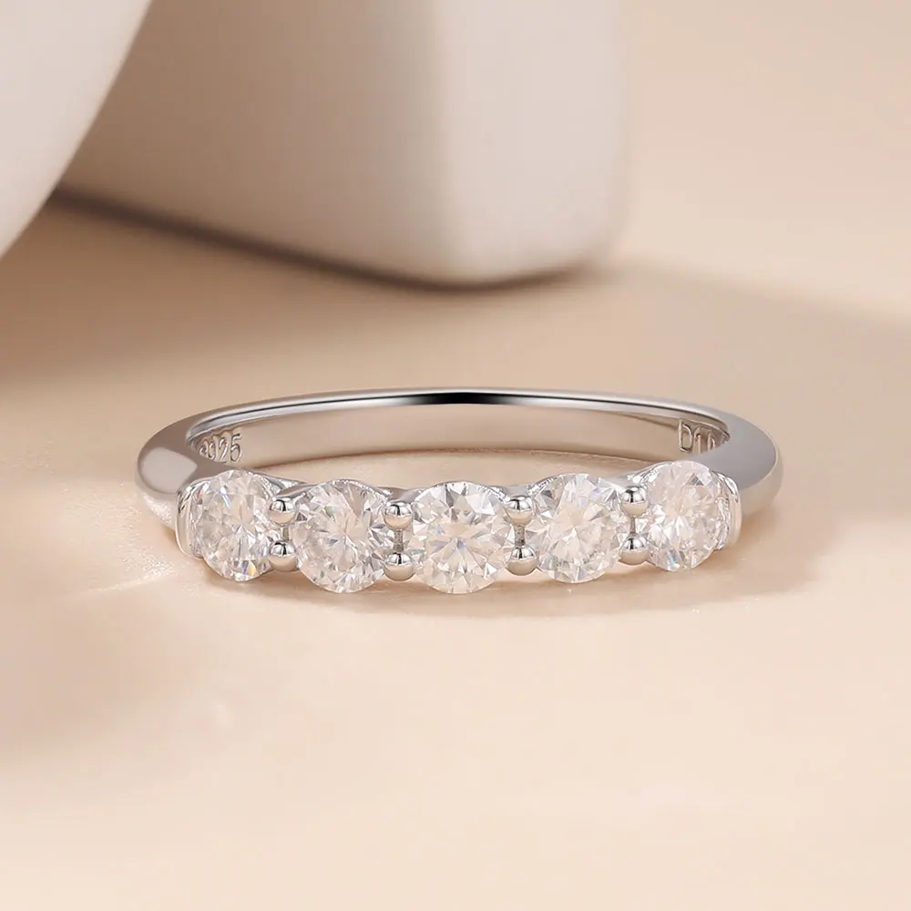 

Изысканное обручальное кольцо Pretty Beauty Half Halo с муассанитом из стерлингового серебра S925 для женщин, с покрытием из белого золота, бриллиантовое кольцо, ювелирное украшение для вечеринок