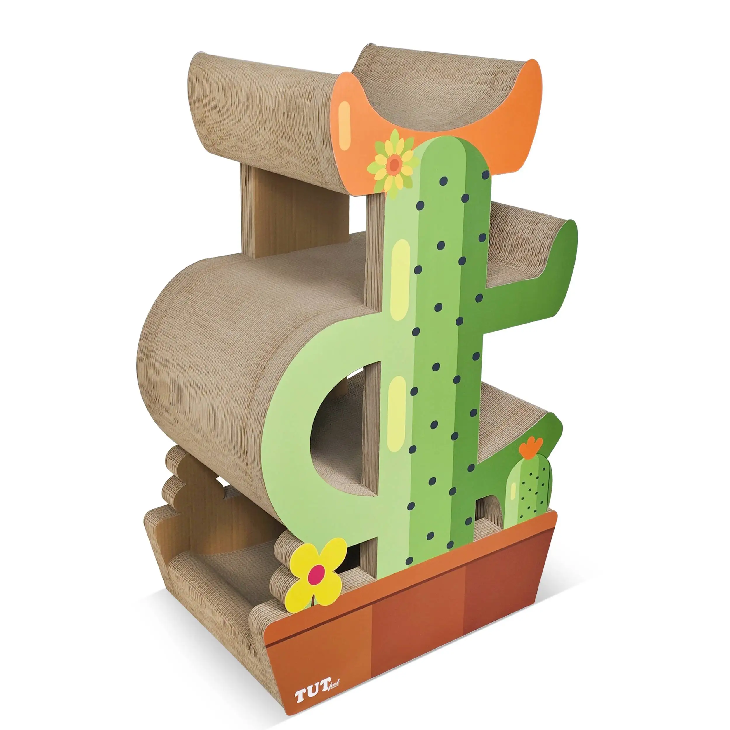 

Factory Cat Climbing Frame Cactus Sisal Board Climbing and Grinding Claw Integrated Frame Pet Supplies