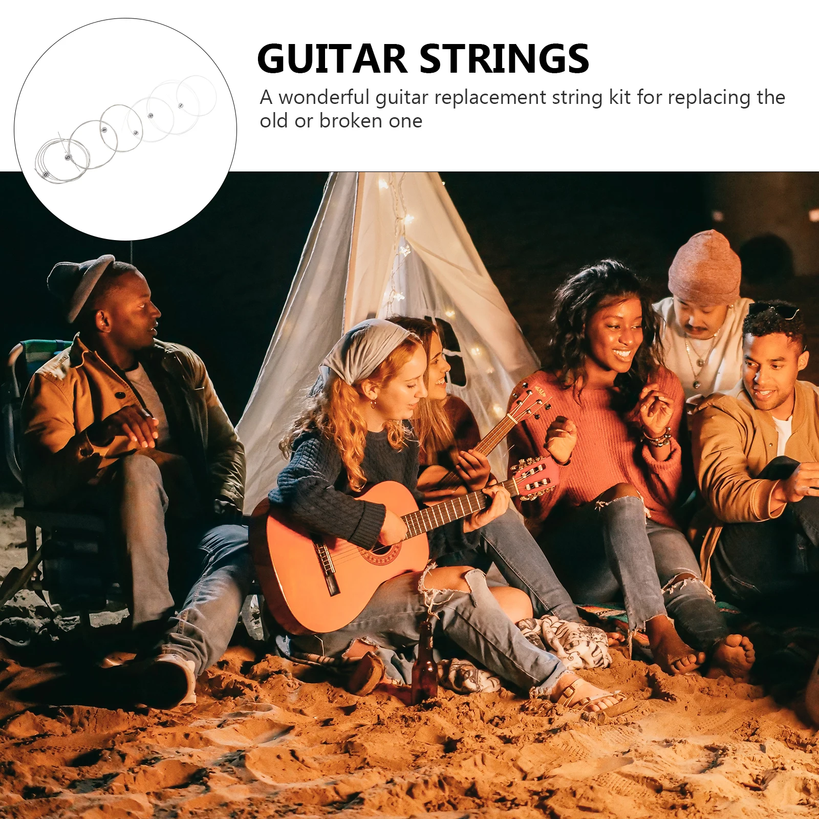 

6 Pcs Guitar String Set Accessories Nylon Wire Supplies Bass Musical Instrument