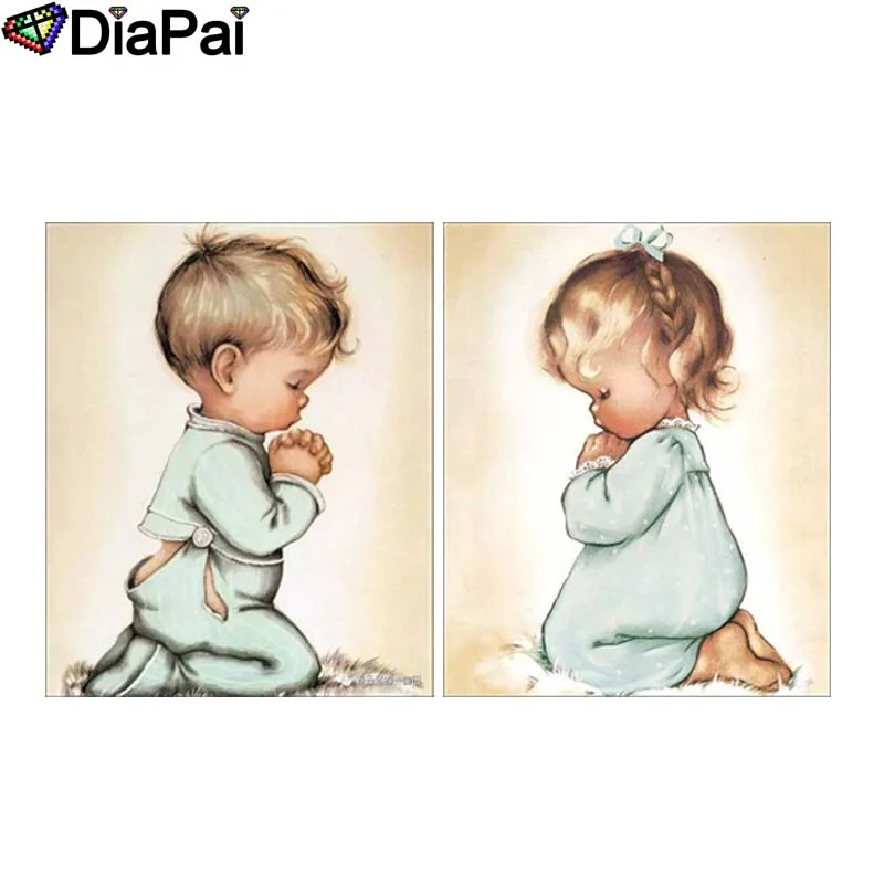 

DIAPAI 5D DIY Diamond Painting 100% Full Square/Round Drill "Angel child" 3D Embroidery Cross Stitch Home Decor