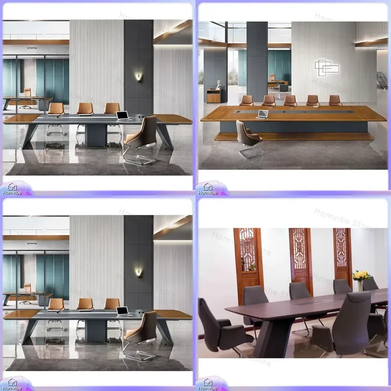 

Conference Table for Office Meeting Room Modern Rectangular Executive Desk Home Study Workstation Business Meeting