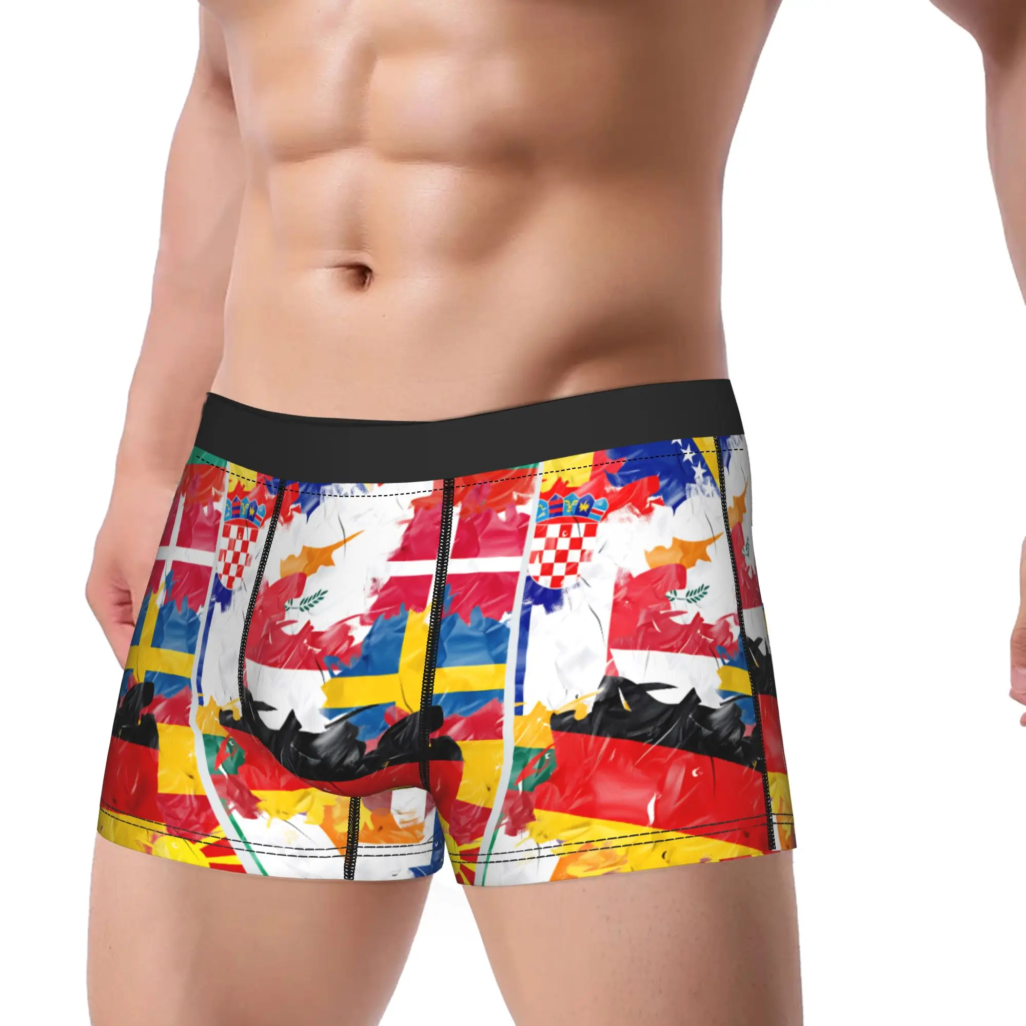 

Мужские трусы-боксеры с принтом флагов всех стран, высококачественные, оригинальные, подарочные
