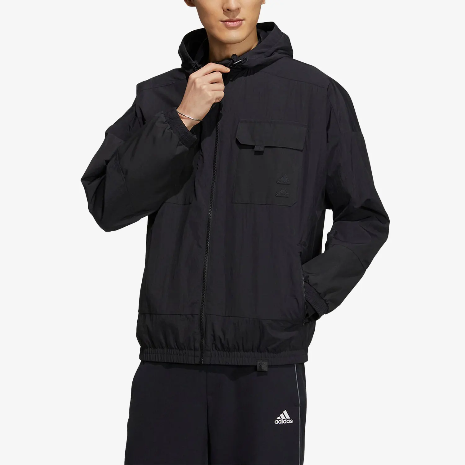 Adidas genuine Spring New Arrival Men's Fleece-lined Hooded Sport Jacket IA6959