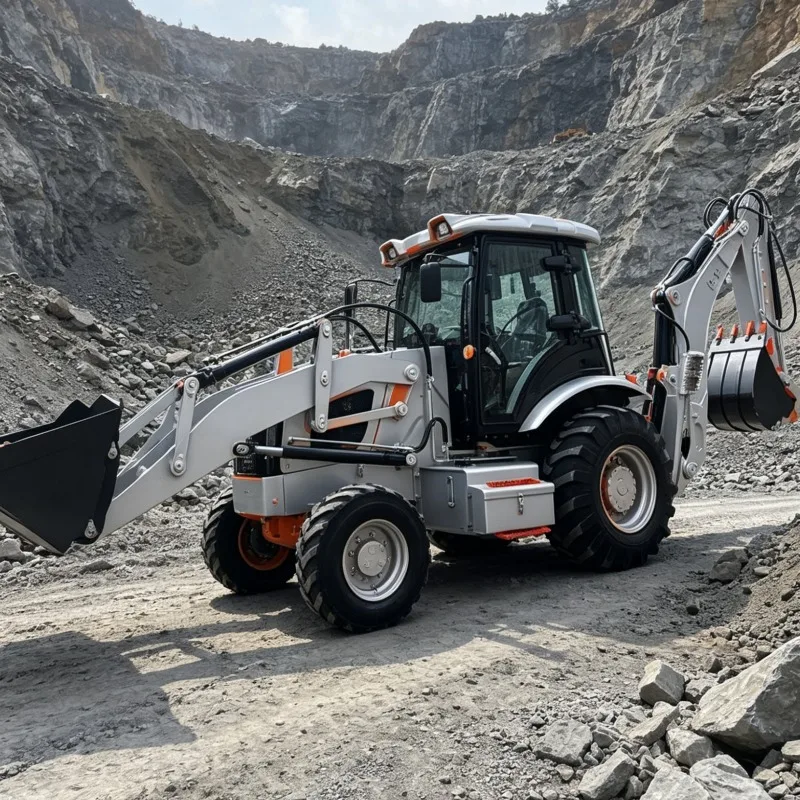 Customized New Design Construction Backhoe Loader High Performance Hydraulic For Pipeline Laying Municipal Road Work Use