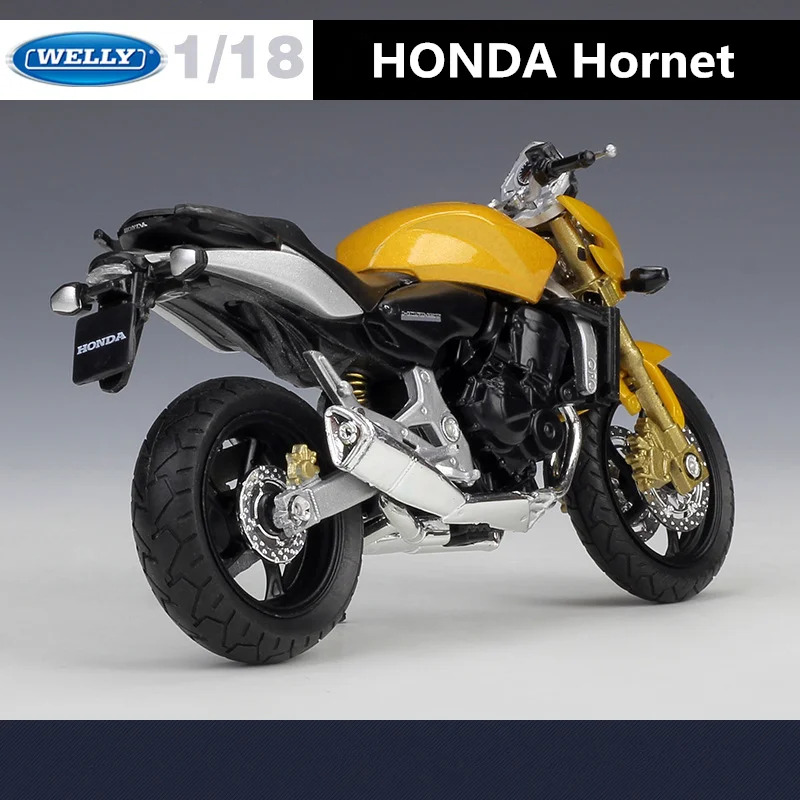 Welly 1:18 HONDA Hornet Alloy Sports Motorcycle Model Diecast Metal Street Motorcycle Model Simulation Collection Kids Toys Gift