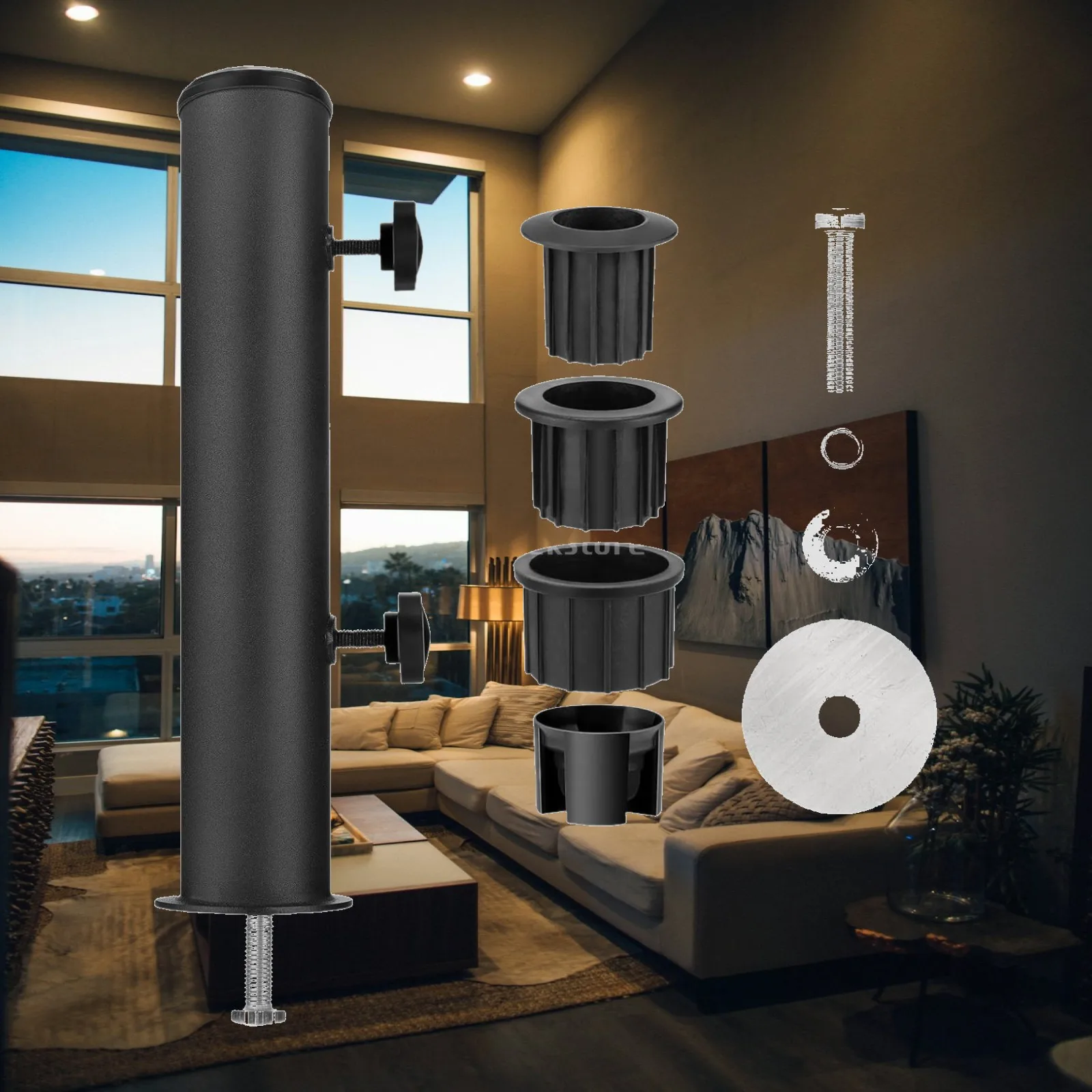 Umbrella Stand Tube Umbrella Tube Holder Umbrella Parts Base Holder Heavy Duty for Summer Beach Garden Yard Outside Pontoons