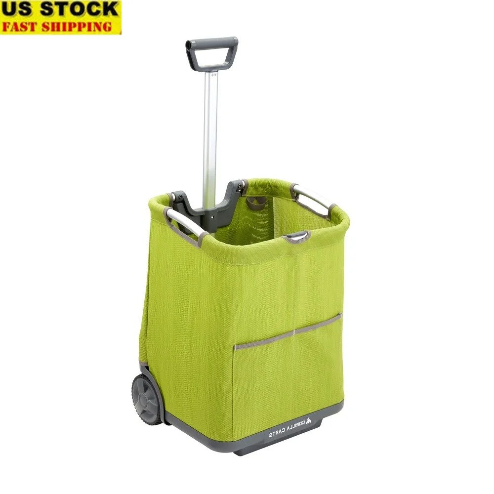 

Collapsible Folding Cart 50lbs Capacity All-Weather Breathable Fabric Lightweight Aluminum Frame Rubber Wheels Compact Storage