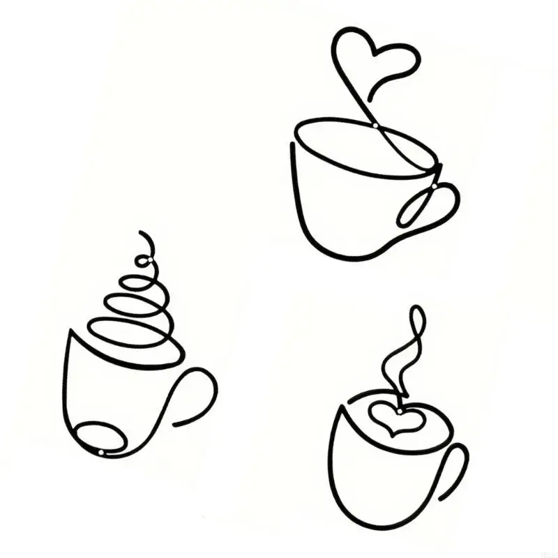 Metal Wall Sign Coffee Theme Decors Coffee Cup Wall Art Hanging Ornament for Kitchen Cafe Restaurant Housewarmings Gift HX6C