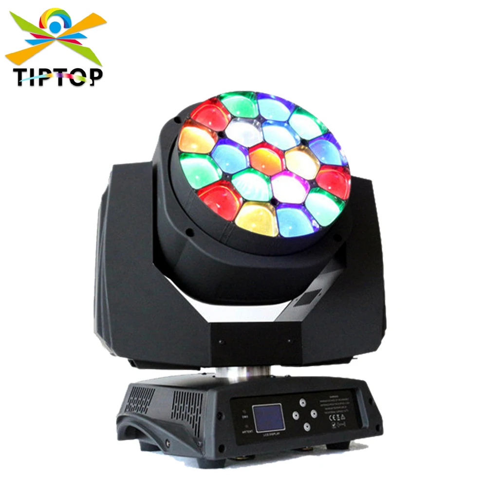 

Professional Stage Light 19x15W RGBW 4IN1 Zoom Big Bee Eye Led Moving Head Light For Dj Disco Party Light Hawkeye Honeycomb