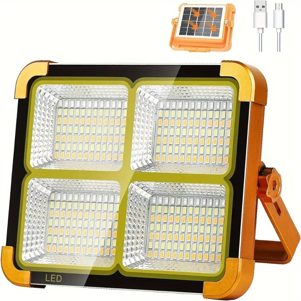 

Plastic Portable LED Work Light Bright with Battery Indicator Tent Camping Lantern Decorative COB Floodlight