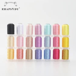 Rhapsody 60 Brother Colors Polyester Embroidery Machine Thread 40WT 500M Each For Babylock Janome Singer Pfaff Husqvarna Beqvarn