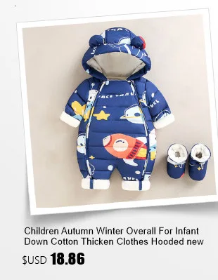 30 Winter-Babykleidung Verdickter Warmer Strampler Plus Fleece-Jumpsuit Schneeanzüge Mädchen Jungen Kapuzenjacken Skianzüge Kindermantel Oberbekleidung – Detail 4