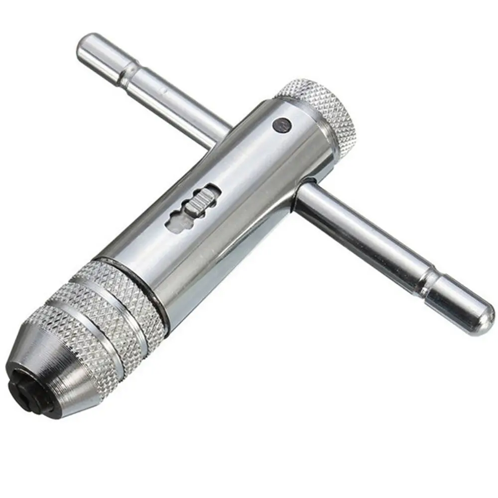 

Durable Adjustable Plug Tap Machinist Machine Screw T-Handle Tap Wrench Hand Tools Machinist Tool