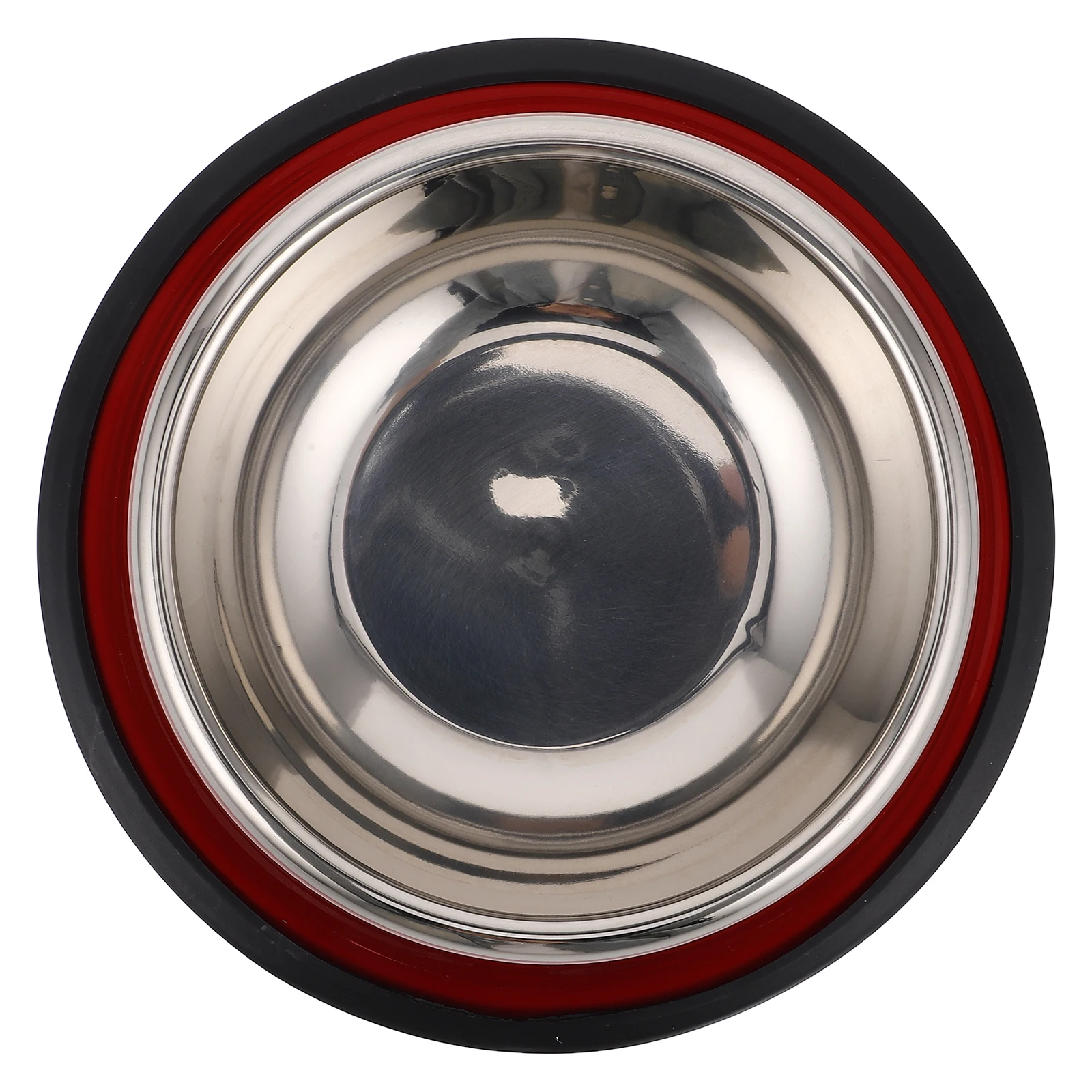 

1pc 18Cm Stainless Steel Pet Bowl Dog Feeder Anti-Tip Durable Easy Clean Eco-Friendly Decorative For Cats Dogs Red