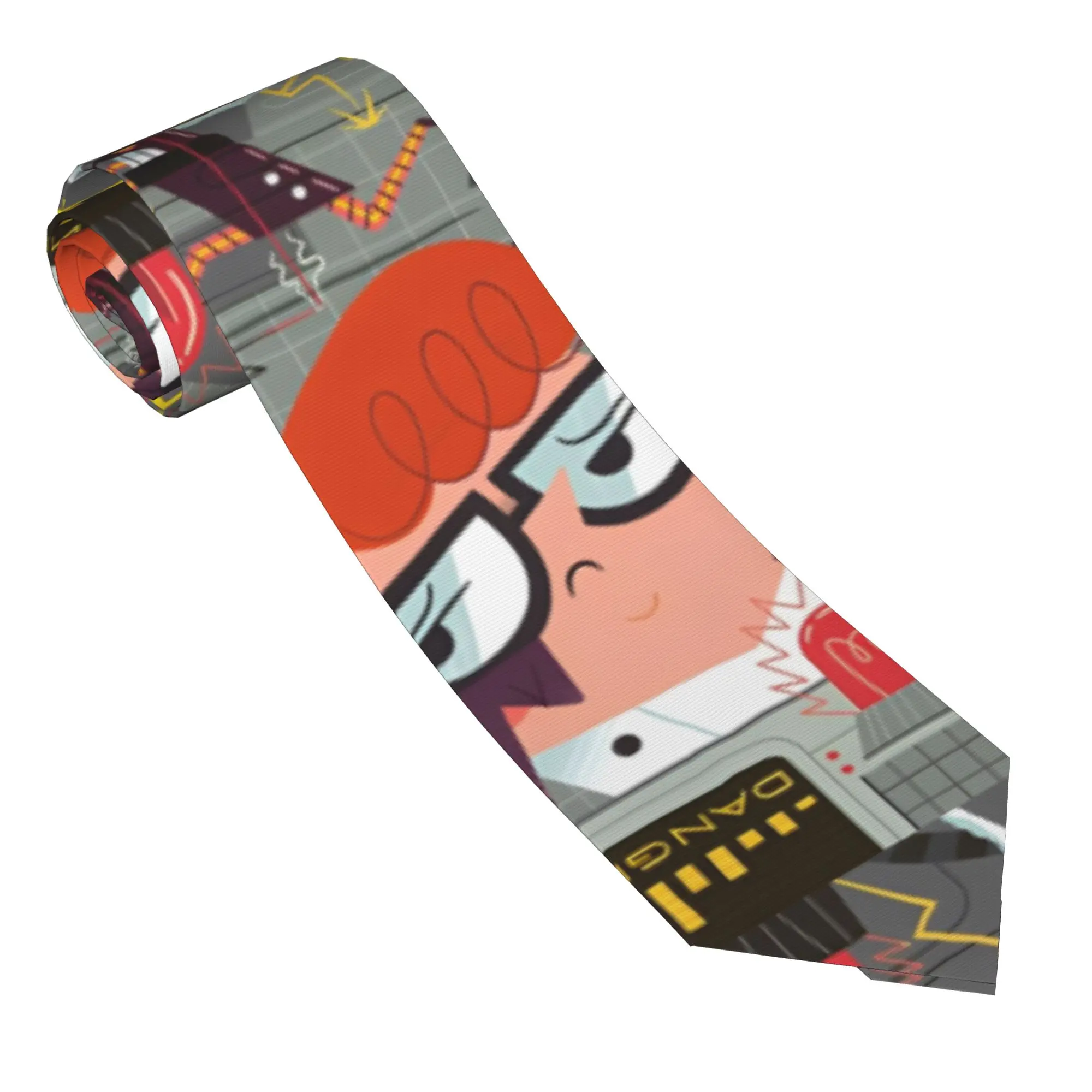 Dexter Kawaii Laboratory Tie  Wedding Party Neck Ties Men Retro Trendy Necktie Accessories Great Quality Custom Collar Tie