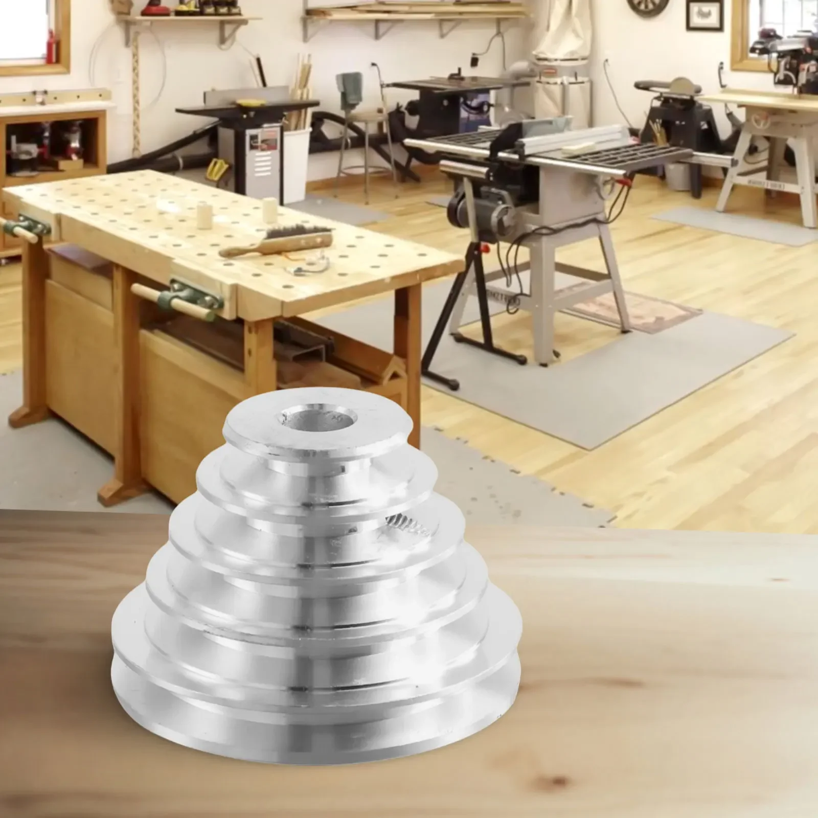 

Прочное трансмиссионное колесо из алюминия. Подходит для шкива типа V. Ремень ГРМ и привода вала двигателя.