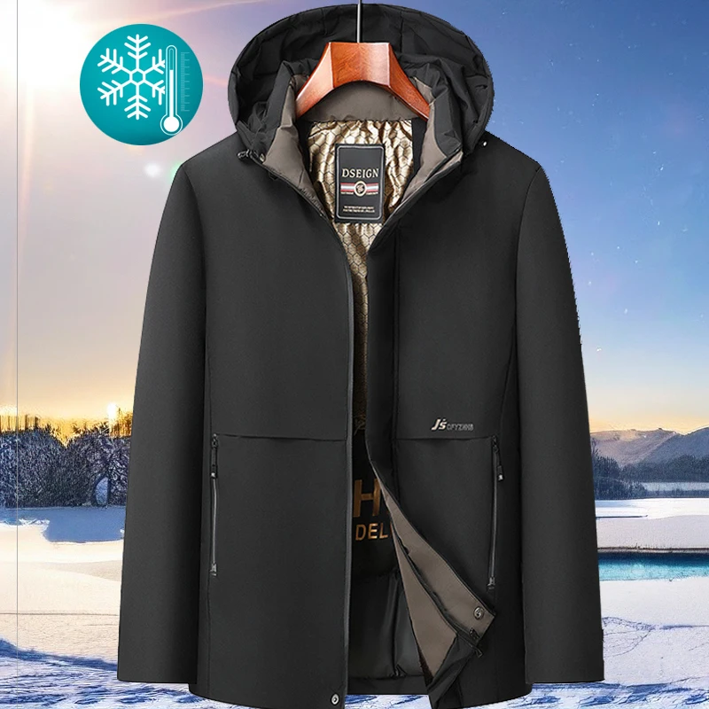 

Уличная ветрозащитная мужская зимняя куртка, пальто с подкладкой, внутренняя парка, куртки со съемным капюшоном для мужчин, зимняя верхняя одежда, пальто для катания на лыжах