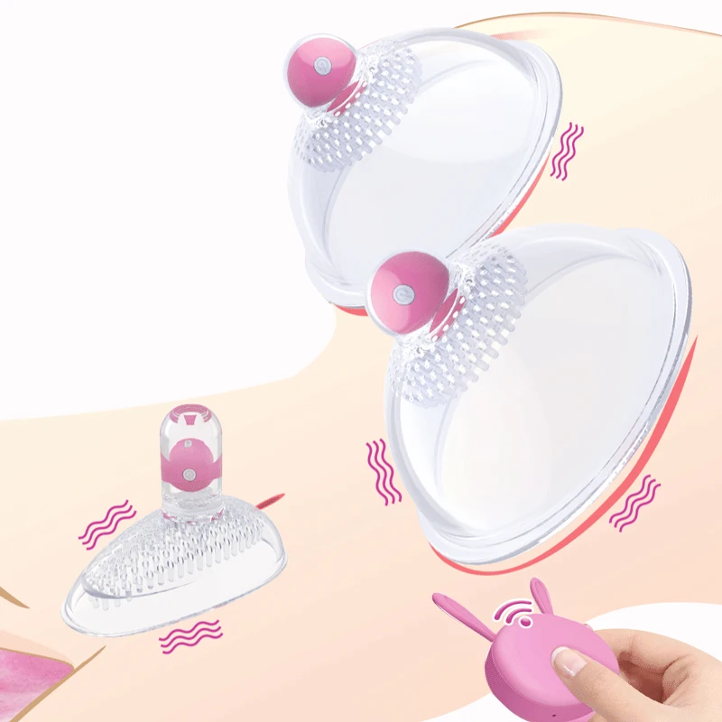 Women Pussy Brest Nipple Pump Sucker Electric Breast Pump Vibrator Nipple Chest Vaginal Suction Cover Enlarge Massager Sex Toys