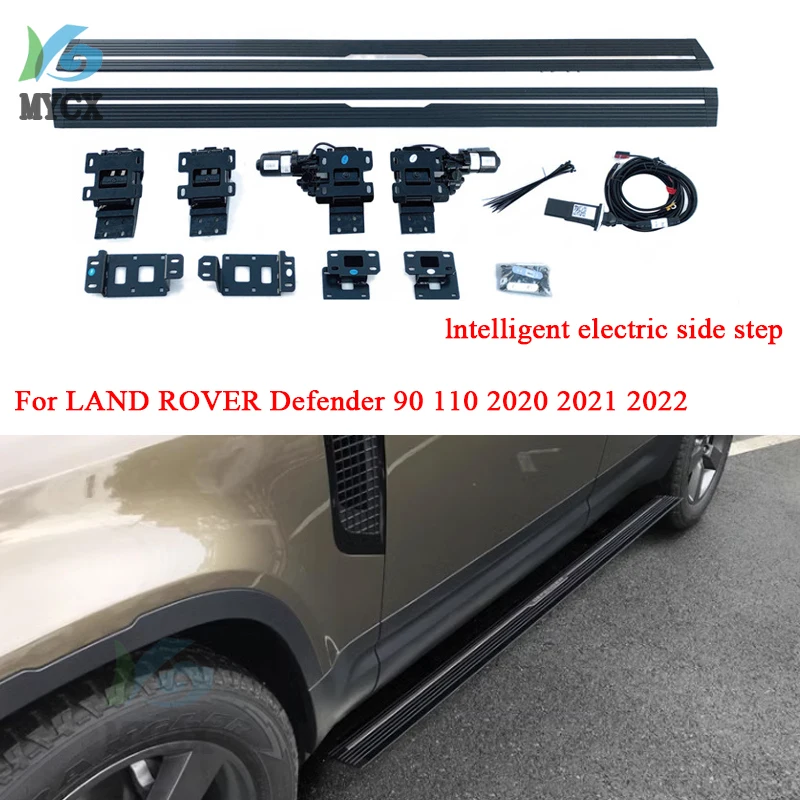 

Electric scalable running board side step bar foot pedal for Land Rover Defender 110 and 90, Thicken&widen,High quality