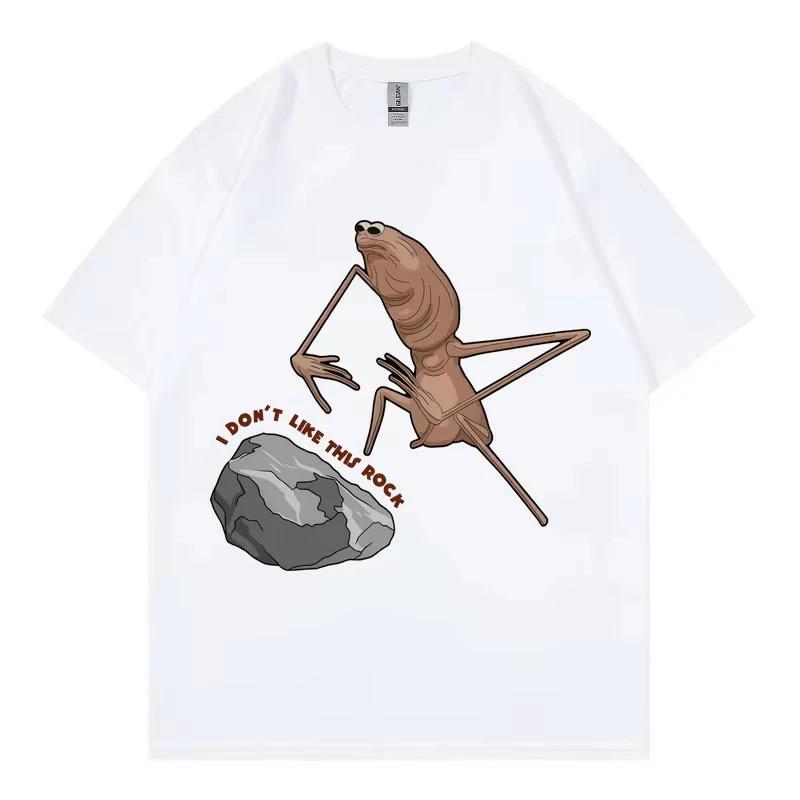 I Don't Like This Rock Marcus The Worm Funny Meme T-shirt Men's Women Casual Short Sleeve T-shirts High Quality Fashion T Shirts
