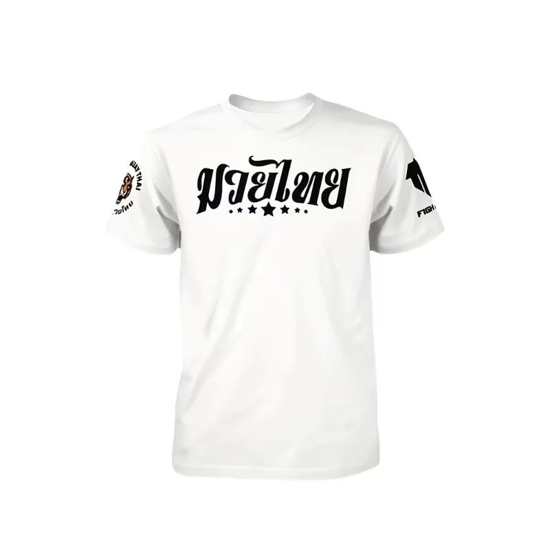 2026 Summer Muay Thai Fighting 3D Printed Men's T-Shirt Fashion Trend Sports Leisure Short-Sleeved Breathable MMA Training Tops