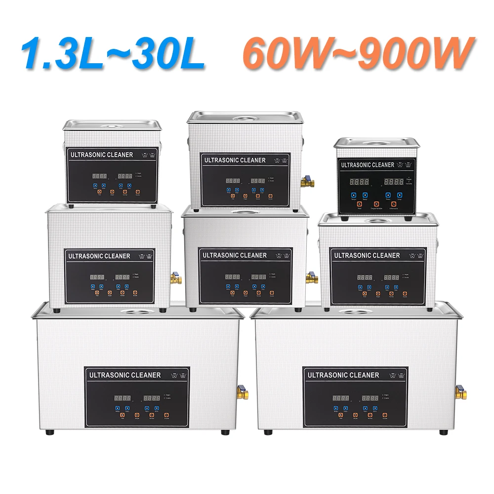 

110v 220v Ultrasonic Cleaner Machine 1.3L 2L 3L 6L 10L 15L 22L 30L 60W 120W 600W 800W 900W Sonic Washing Dental Jewelry Bath