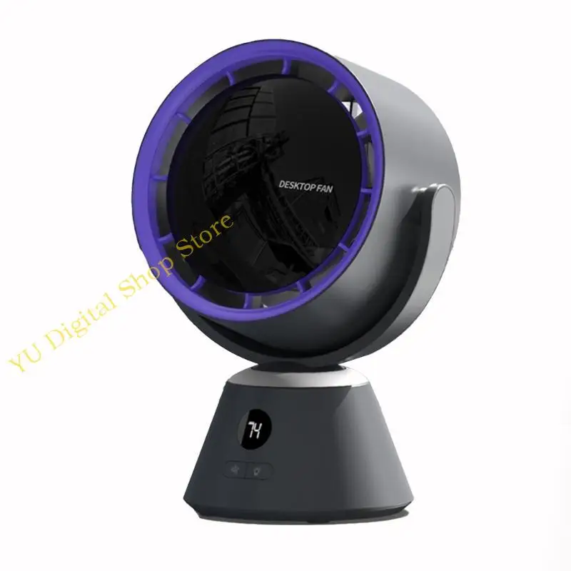 

96BA 4000mAh Desk Fan Automatic Shaking Hangings Ceiling Fan LED Light for Camping