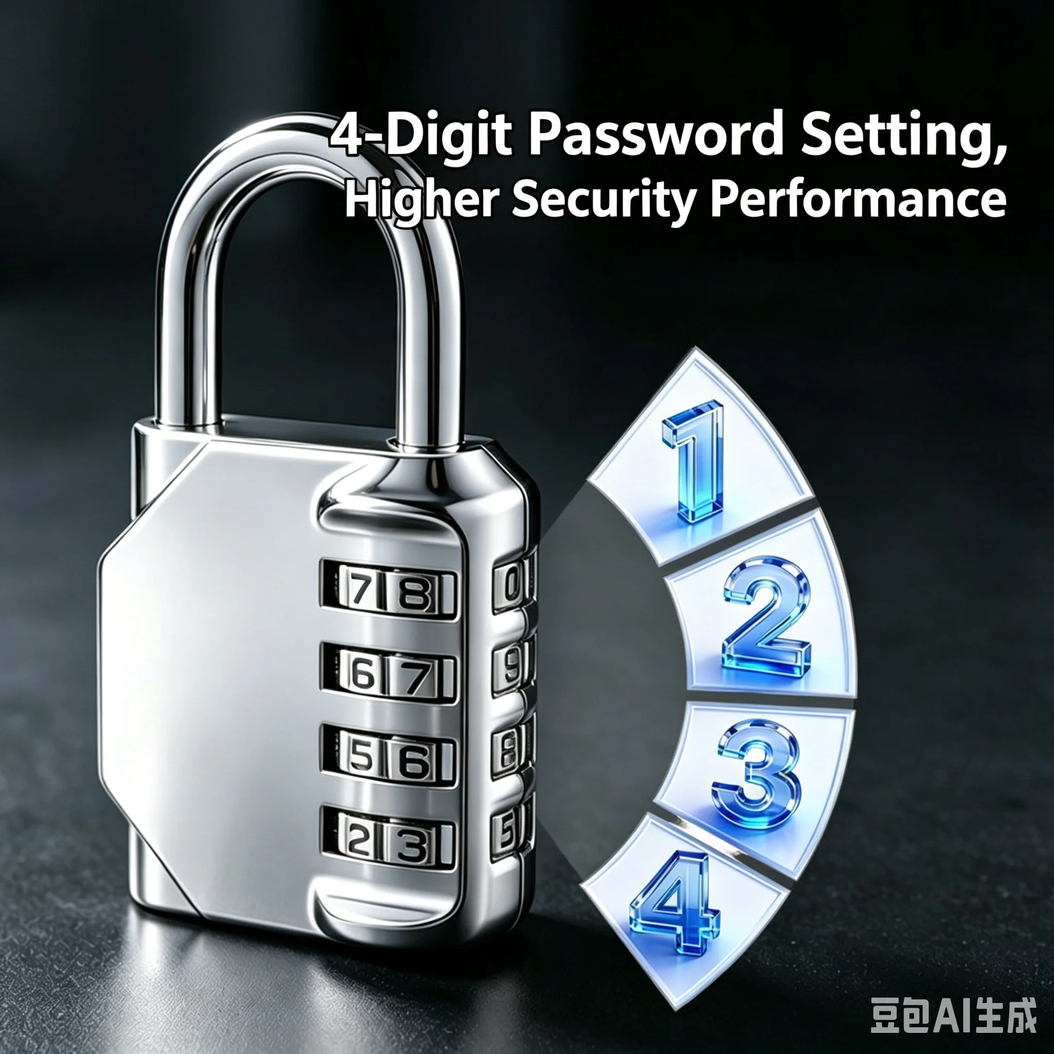 Combination Lock Resettable 4 Digit Padlock with Combination Waterproof and Heavy Duty Combination Padlock Outdoor